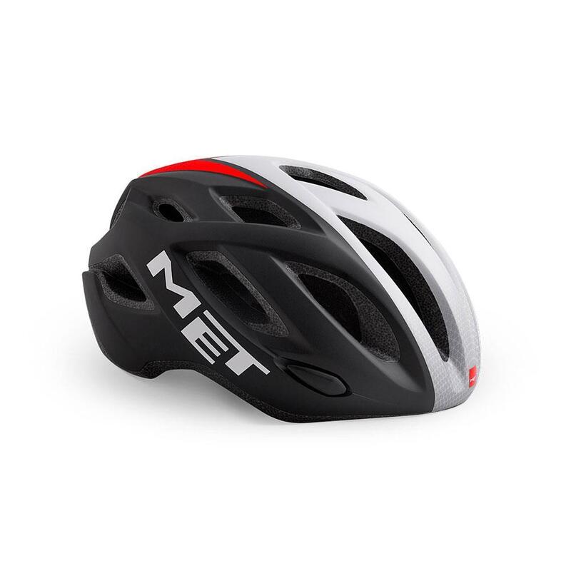 Met Idolo Road Helmet Black Shaded White Red | Matt
