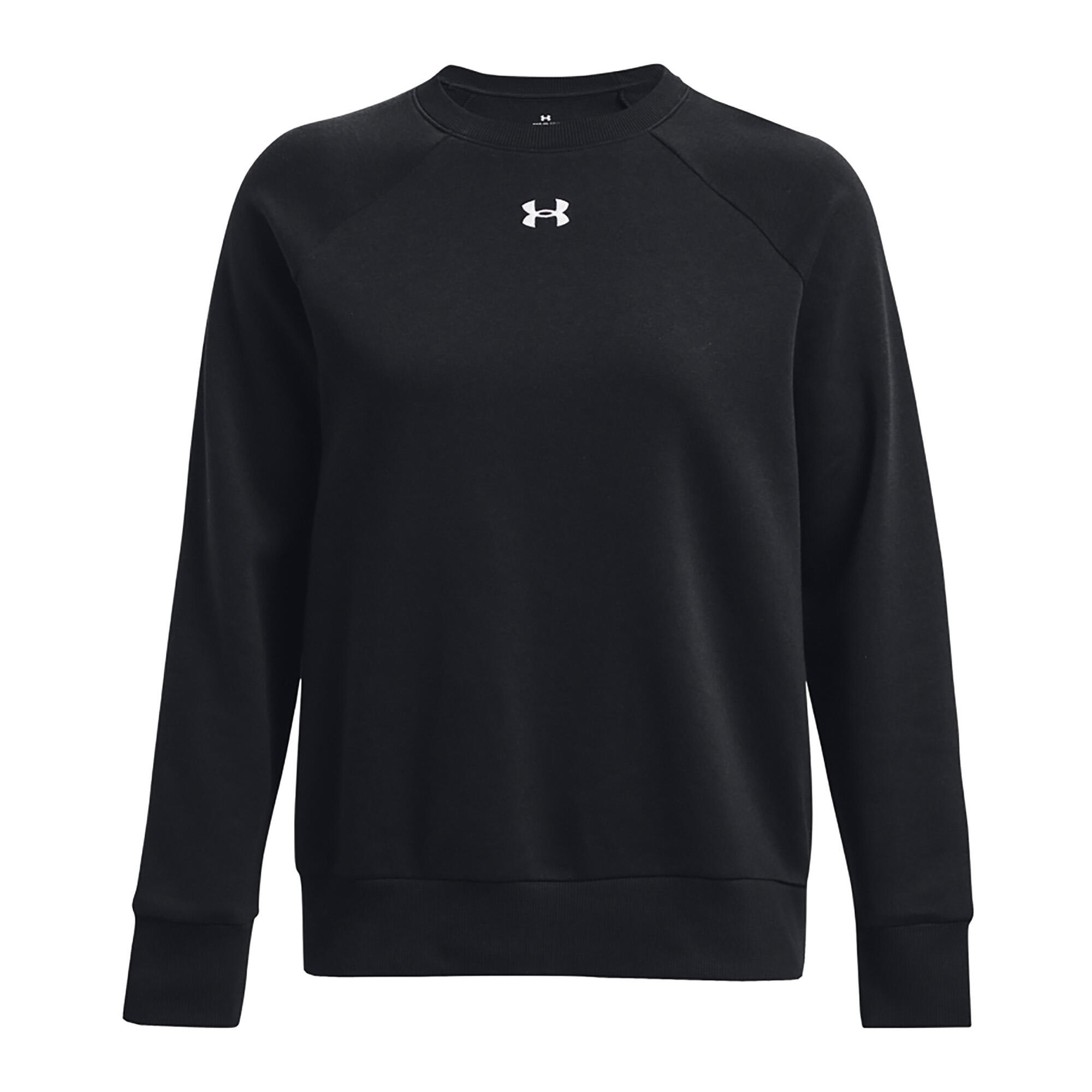 Das Damen-Sweatshirt Under Armour Rival Fleece Crew in Schwarz/Weiß ist die 7/7