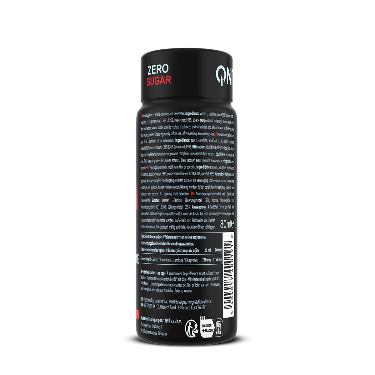 L-Carnitine 3000mg 80ml QNT (lot de 12) 4/4