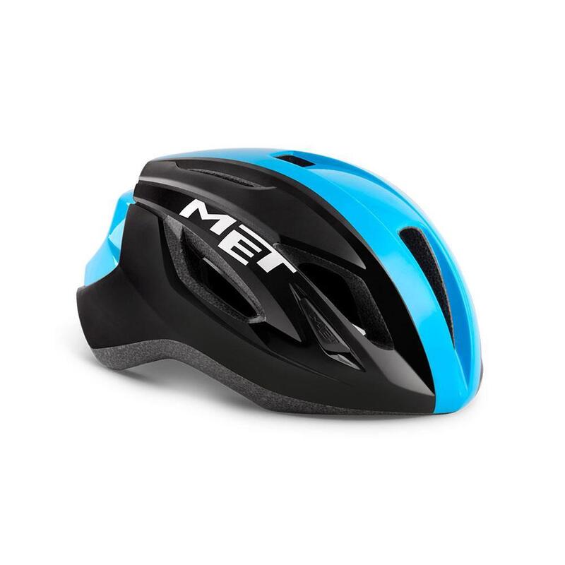 MET Strale Road Helmet Black | Cyan | Panel