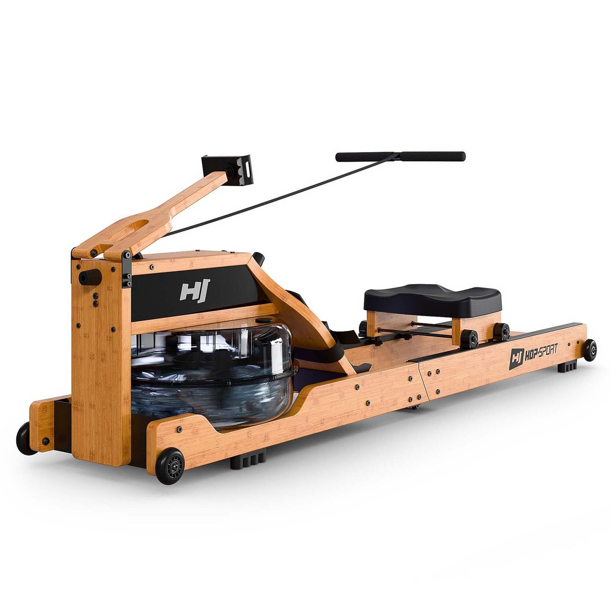 HOP-SPORT Veslovací trenažér s vodním odporem Aquen, nosnost 180 kg, skládací