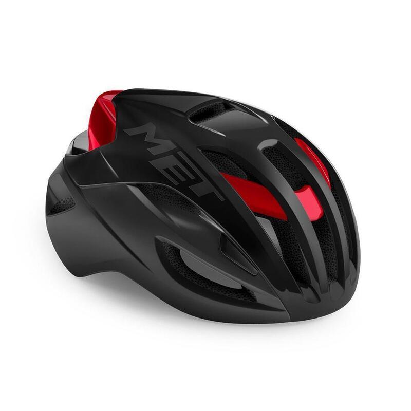 MET Rivale Road Helmet Black Red Metallic