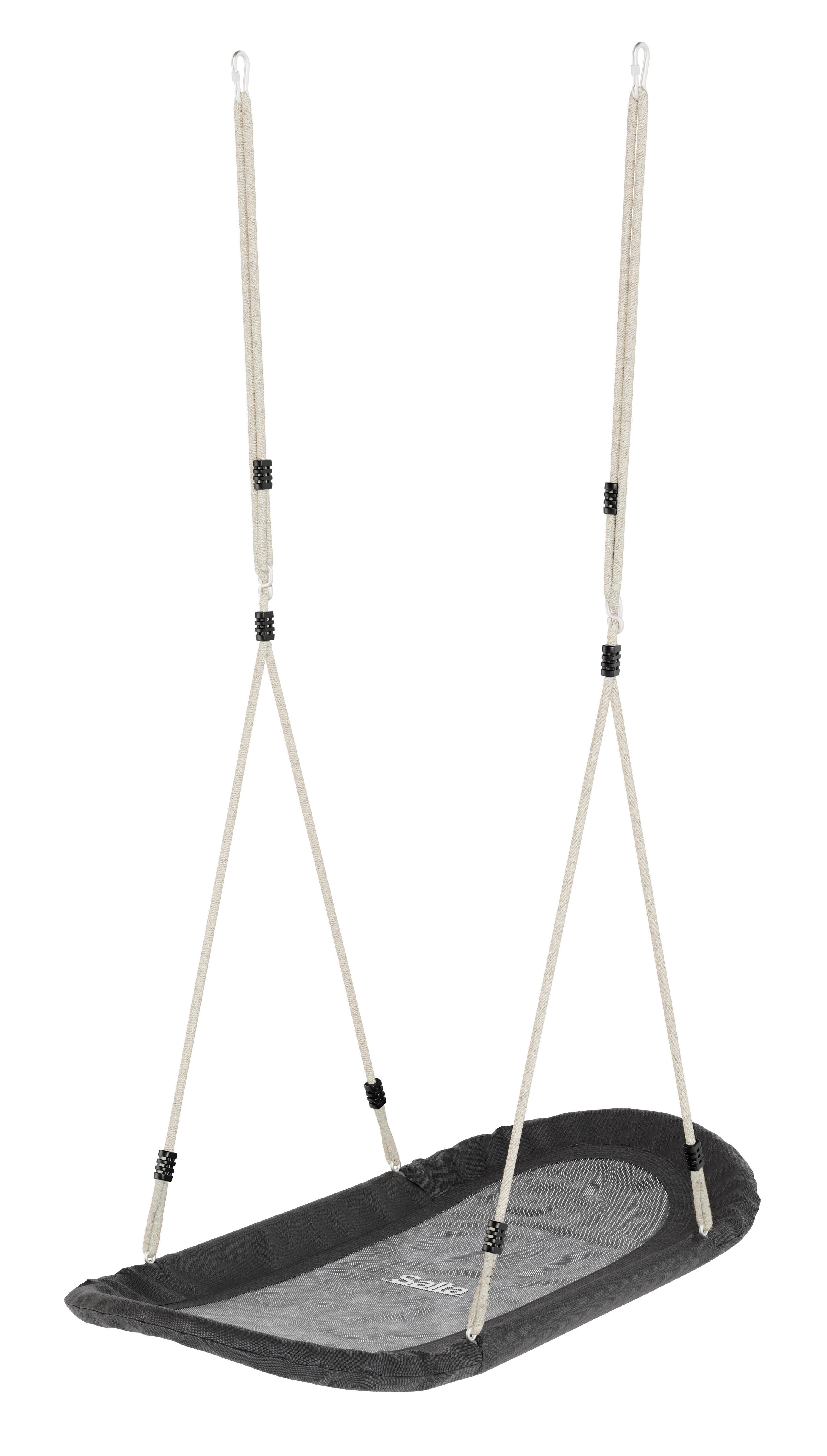 Balançoire Nid - Réglable - Cadre en acier, housse textile - Corde en polyhemp 3/4