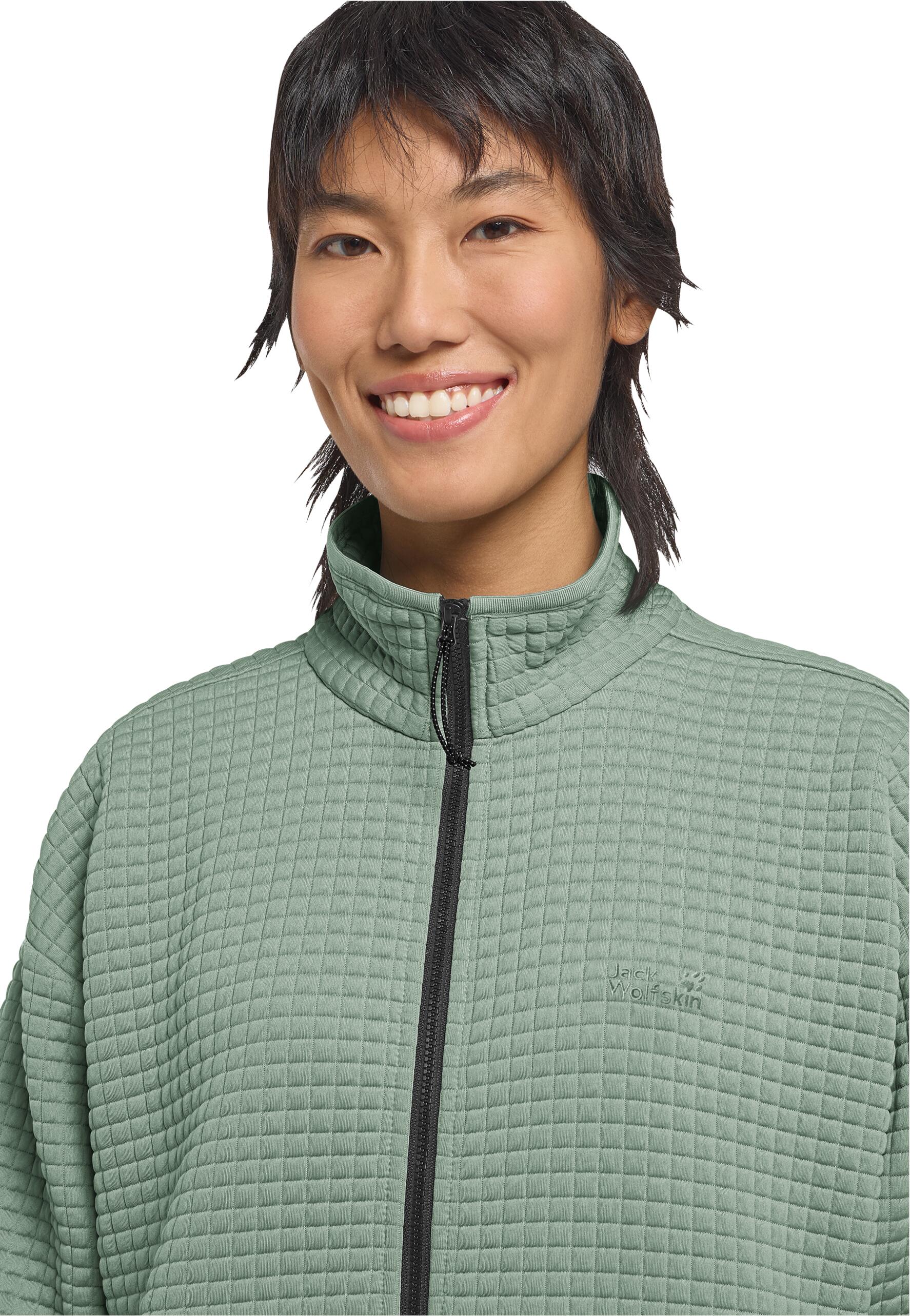 Mogari Fleecejack Dames Dames Lange rits fleece Green Zinnia 5/7
