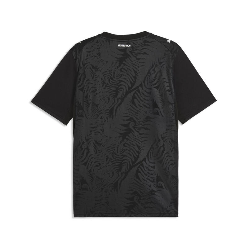 Tricou fotbal bărbați imprimeu tigru și ferigă Neuseeland, negru PUMA