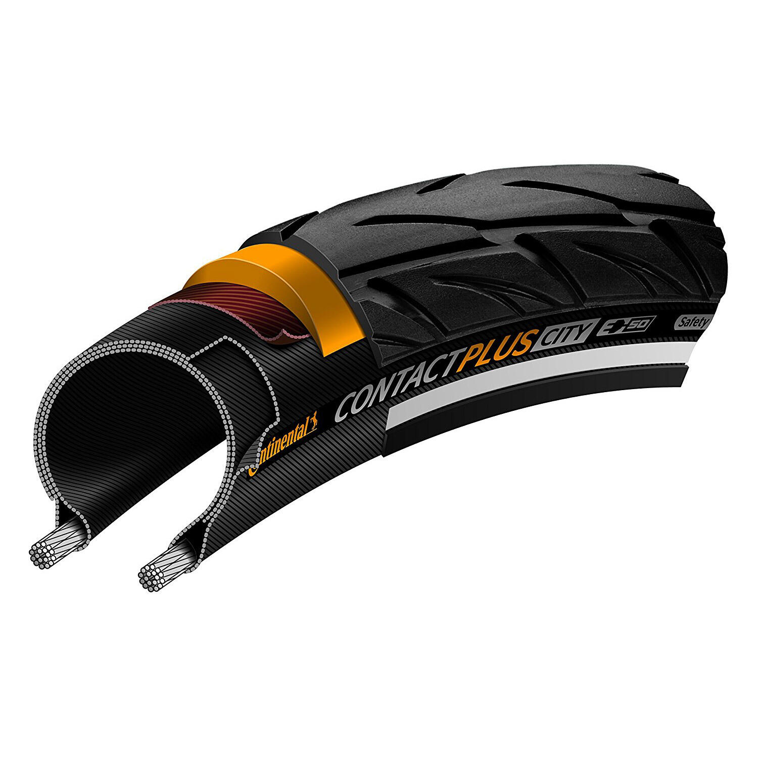 CONTACT Plus Reflex Tyre-Wire Bead Urban Black/Black Reflex 700 X 32C 3/4