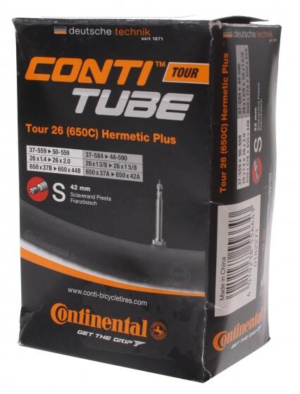 Tour Tube Hermetic Plus - Presta 42mm Valve Urban Black 26X1.3-1.75" 2/2