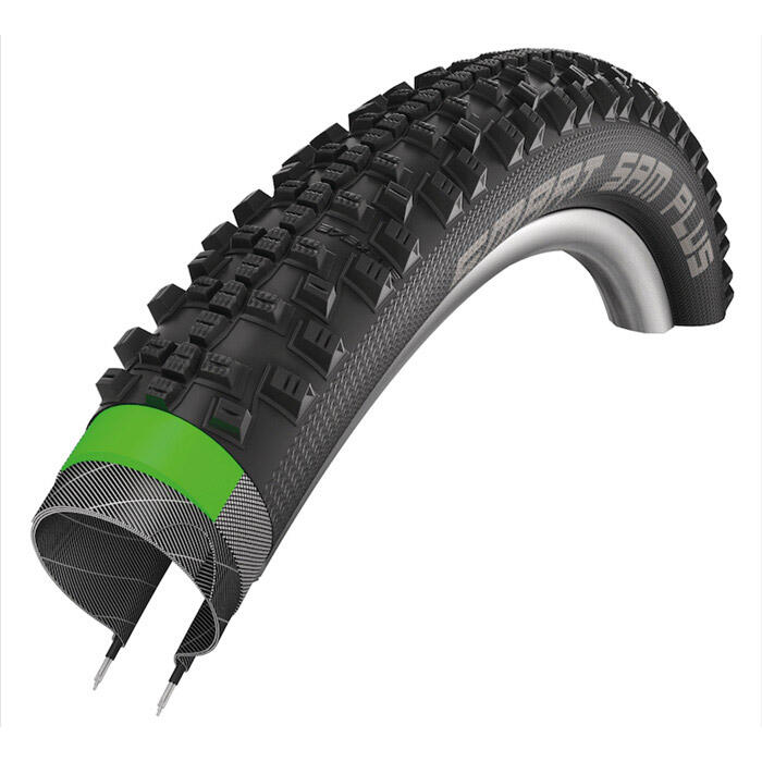 Pneu rígido de bicicleta de montanha Schwalbe Smart Sam Plus Green-Guard HS476 S