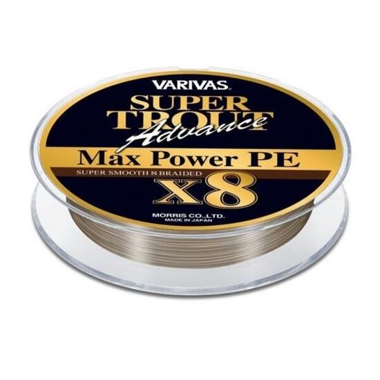 Tresse Varivas Super Trout Advance Max Power PE X8 150 m - 26,6 lbs - Gris
