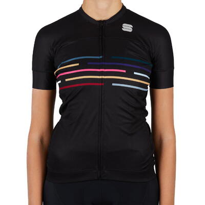 Maillot de manga corta Velodrome Mujer - Negro