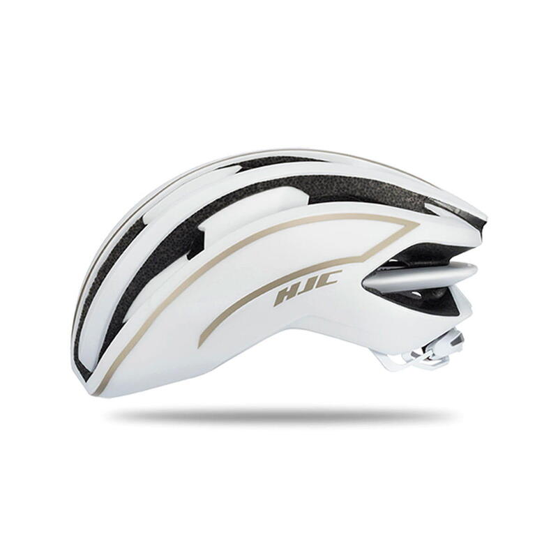 Casque de route IBEX - Blanc mat / Or