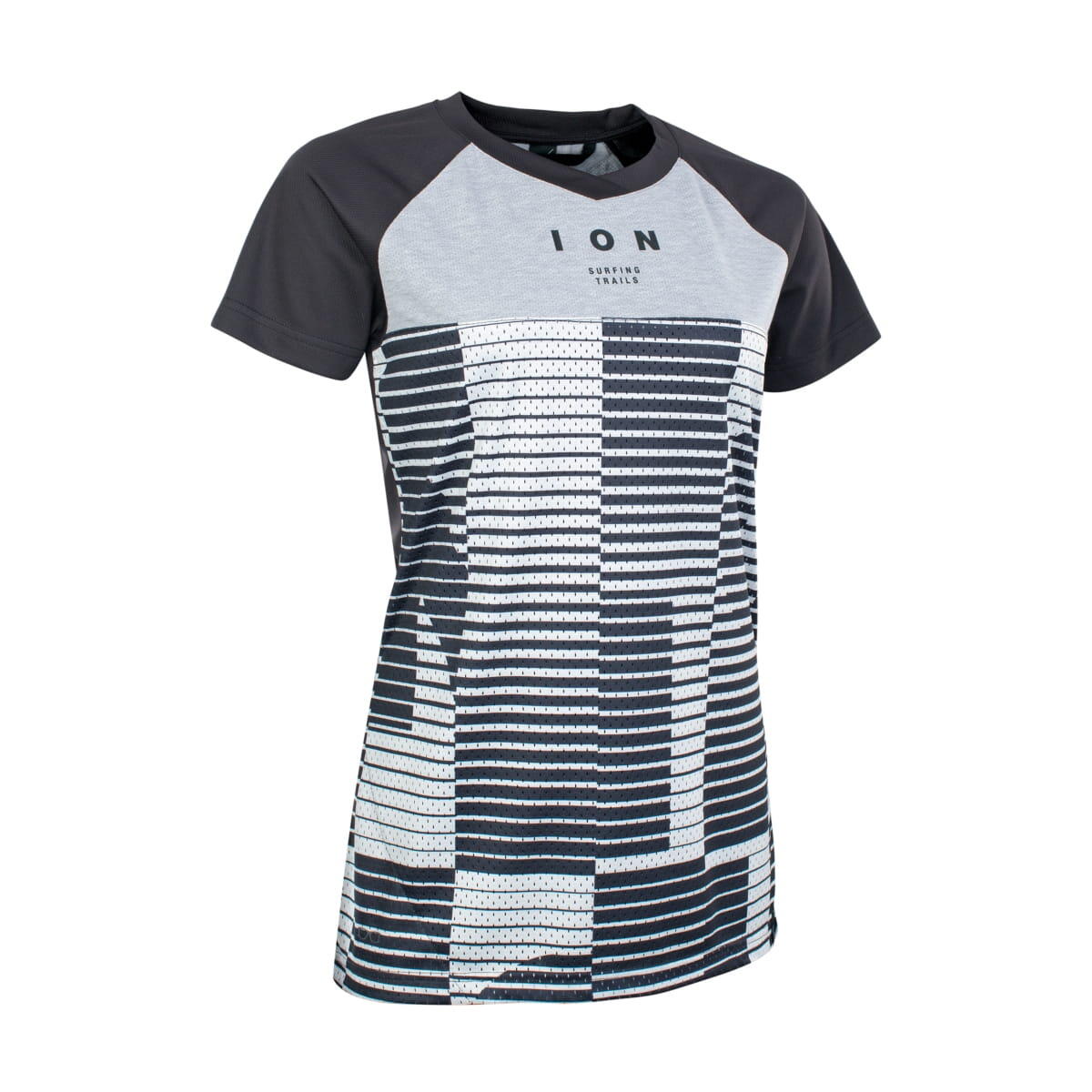 Tee SS Scrub AMP Mesh_ine - Damestrui - Zwart/Grijs/Wit 1/2