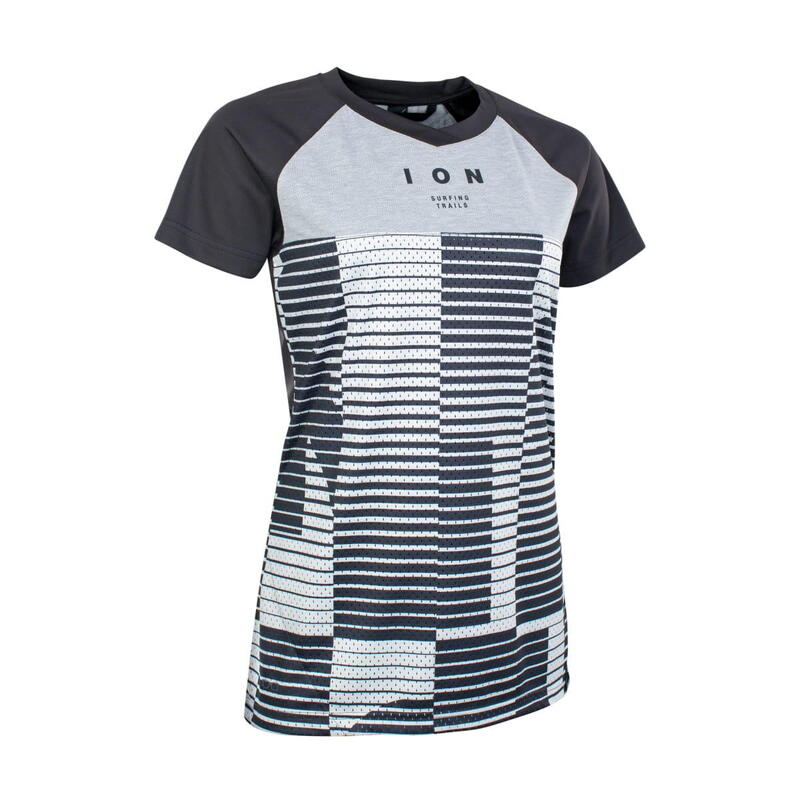 ION Tee SS Scrub AMP Mesh_ine - Damen Trikot - Schwarz/Grau/Weiß