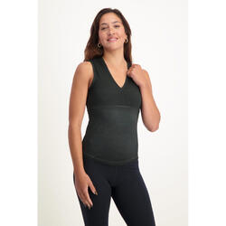 Namaste top - Nauwsluitende, mooi afgewerkte hippe yogatop - Off Black