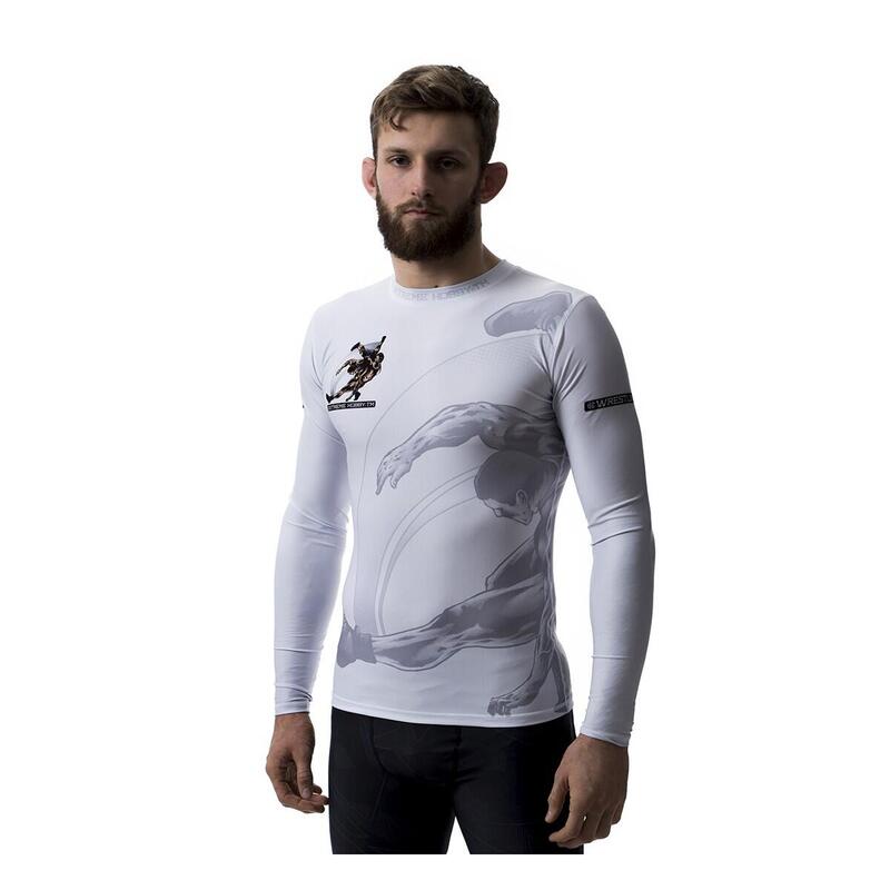 Rashguard do zapasów męski EXTREME HOBBY WRESTLING z długim rękawem