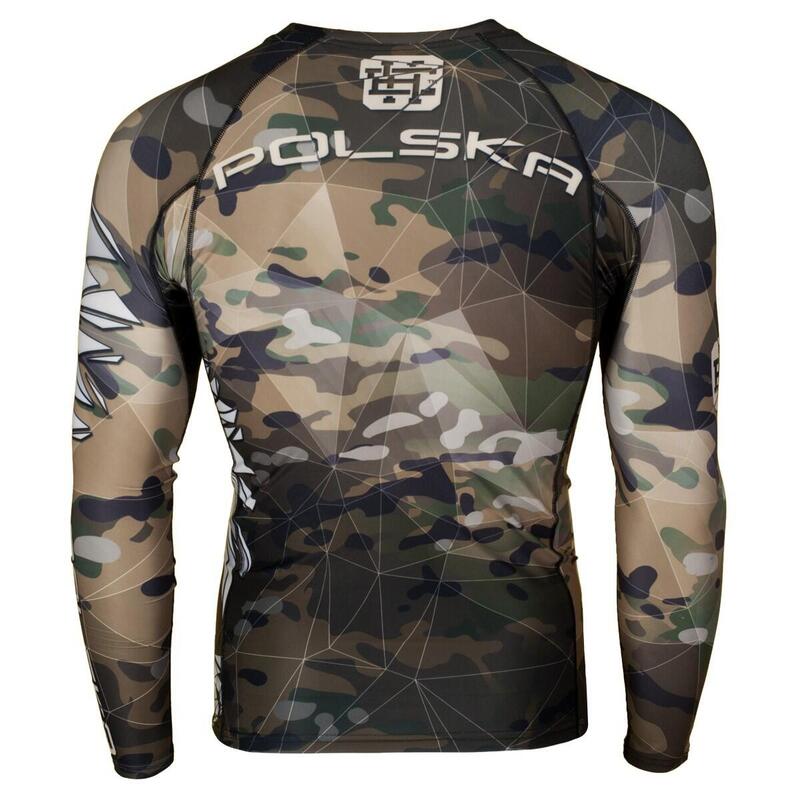 Rashguard z długim rękawem Kompresyjny Obcisły na Siłownię Męski Orzeł POLSKA