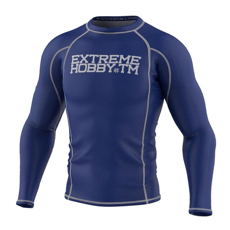 Rashguard do MMA męski z długim rękawem EXTREME HOBBY TRACE kompresyjny