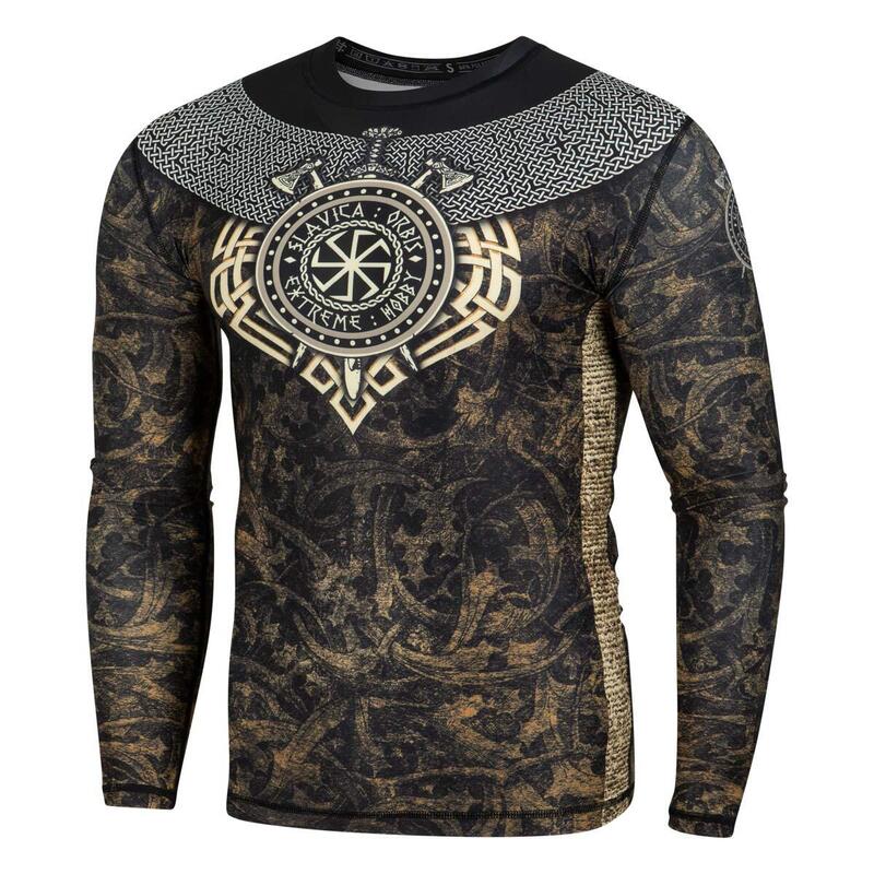 Rashguard fitness męski z długim rękawem EXTREME HOBBY SLAVICA ORBIS kompresyjny