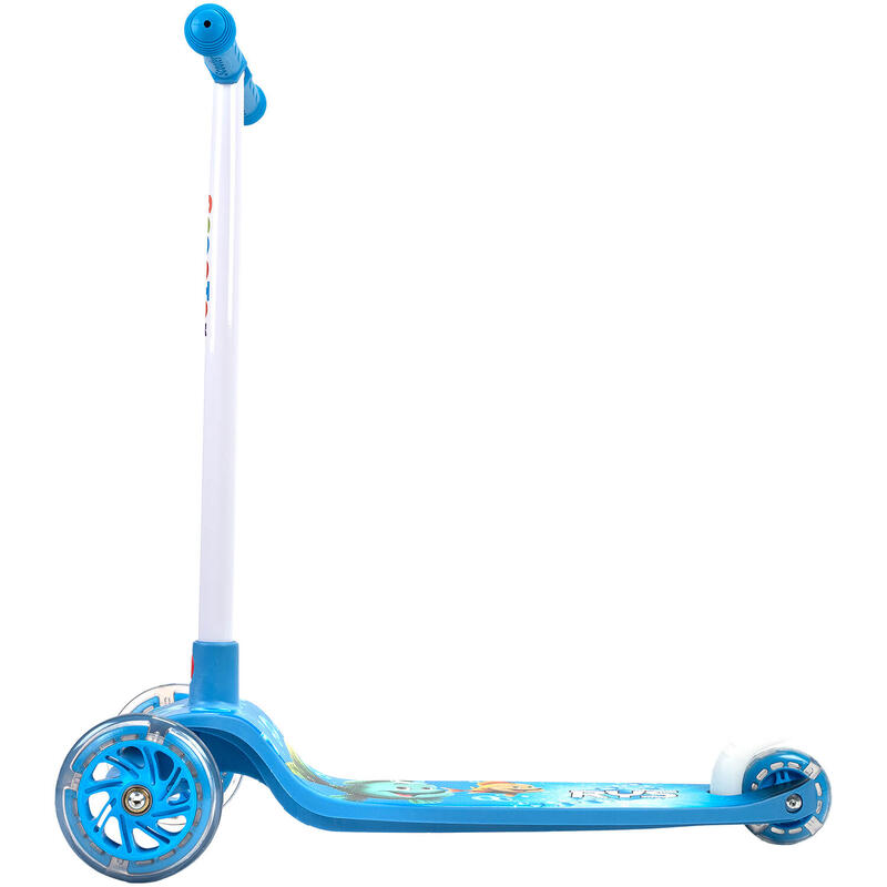 Trotineta cu 3 roti Rys Blue, roti luminoase, albastru