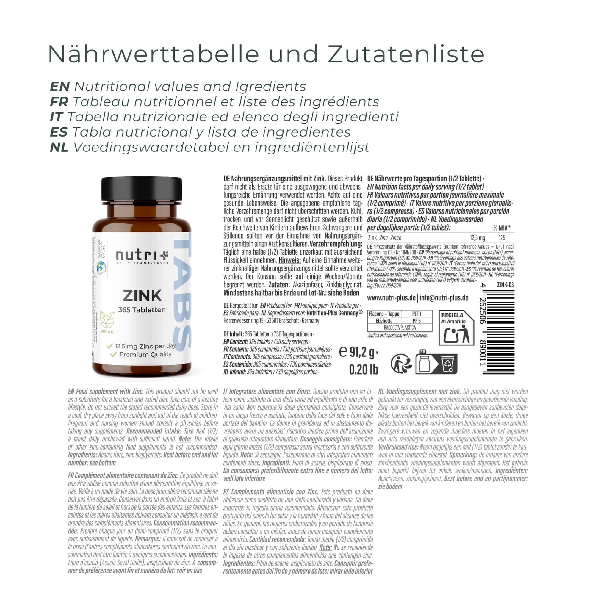 Zink - 365 Tabletten 2/6