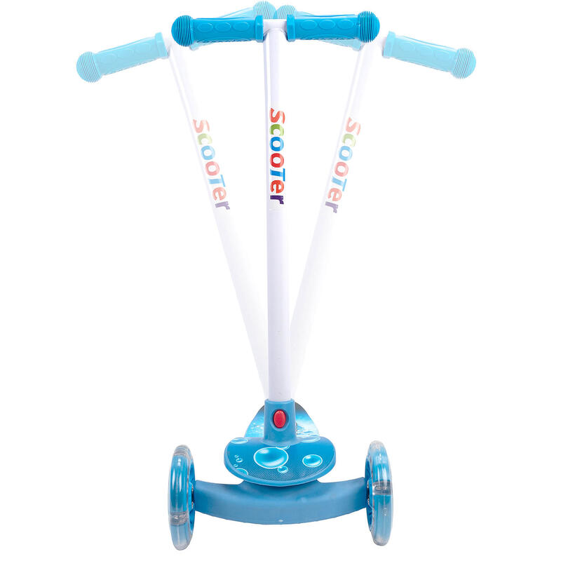 Trotineta cu 3 roti Rys Blue, roti luminoase, albastru