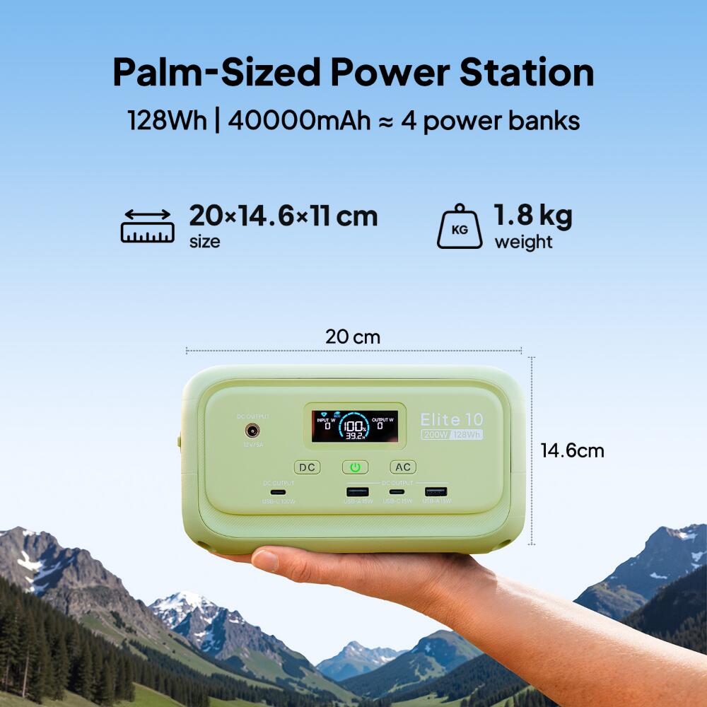 Elite 10 station portable+100W panneau solaire pour camping et secours quotidien 2/7