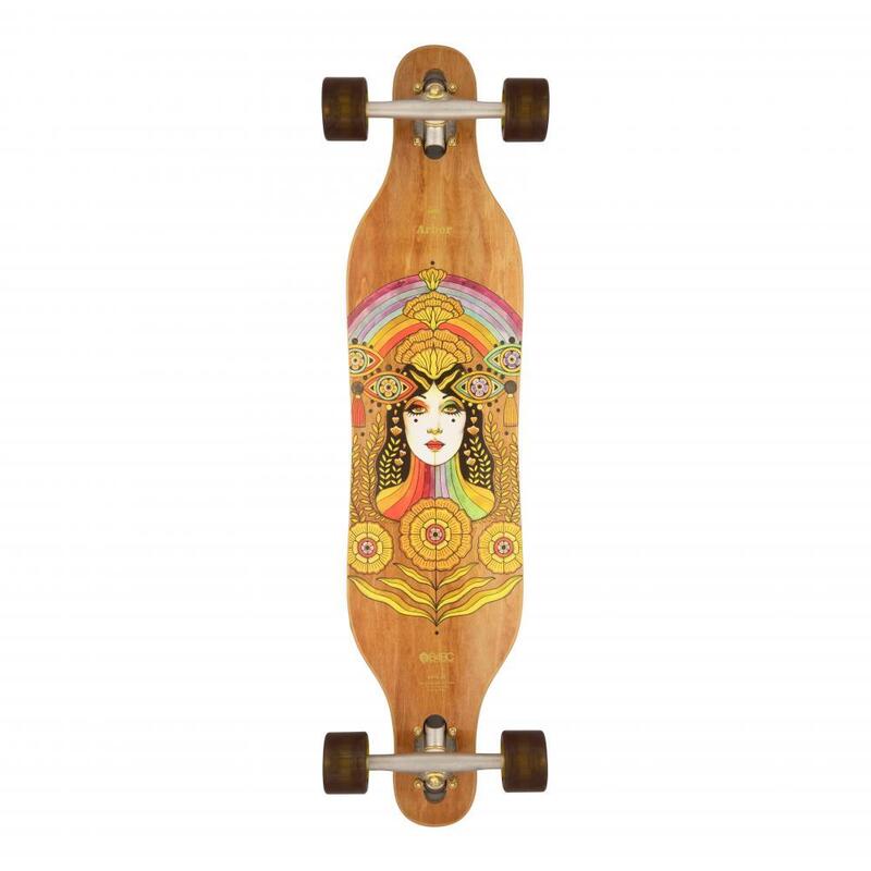 Arbor Fish Solstice Collection 37" Wood/White Longboard