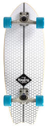 Longboard Mindless Surf Skate Fish Tail Blanc 29.5
