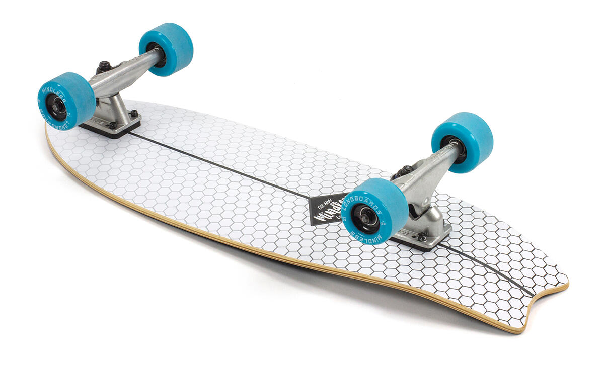 Mindless Surf Skate Fish Tail Bianca 29.5" Longboard 2/7