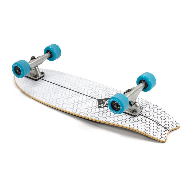 Longboard Mindless Surf Skate Fish Tail Blanc 29.5"