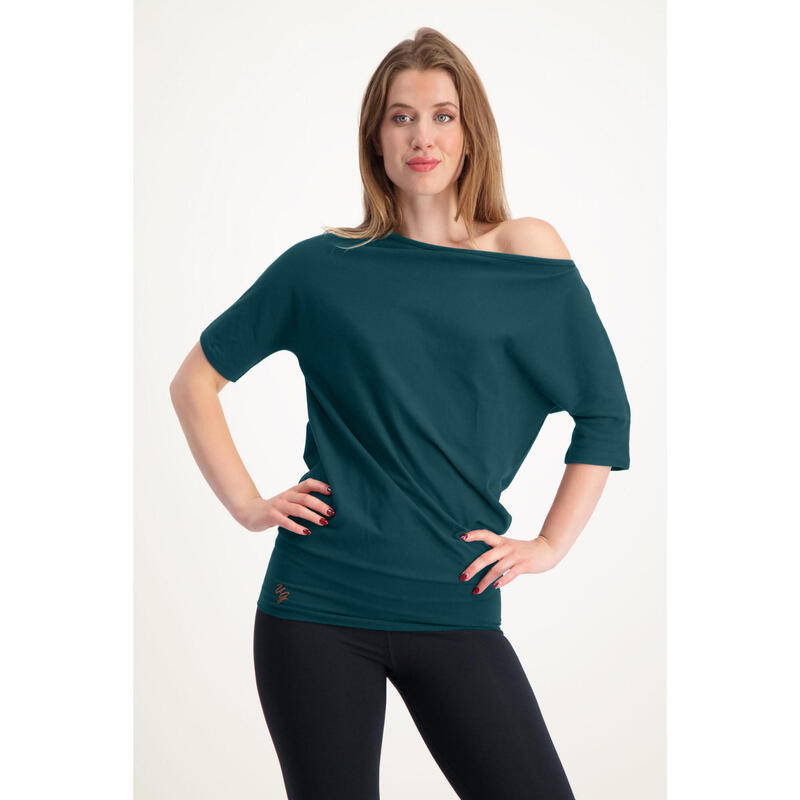 Tunique de yoga long et confortable avec ceinture. Coton organique - Pine
