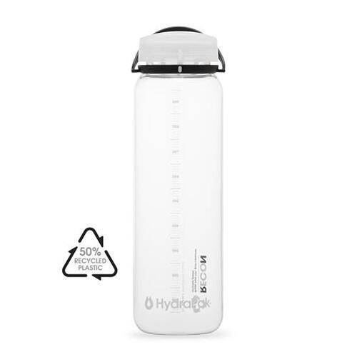 BR02 Recon Sports Water Bottle 1L - Clear/Black & White