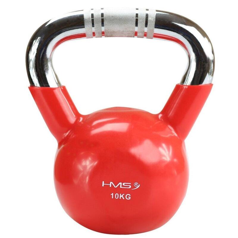 Verchroomd handvat gekartelde gietijzeren kettlebell HMS KTC