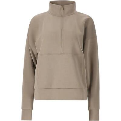 Dames sweatshirt met halve rits athlecia jillnana