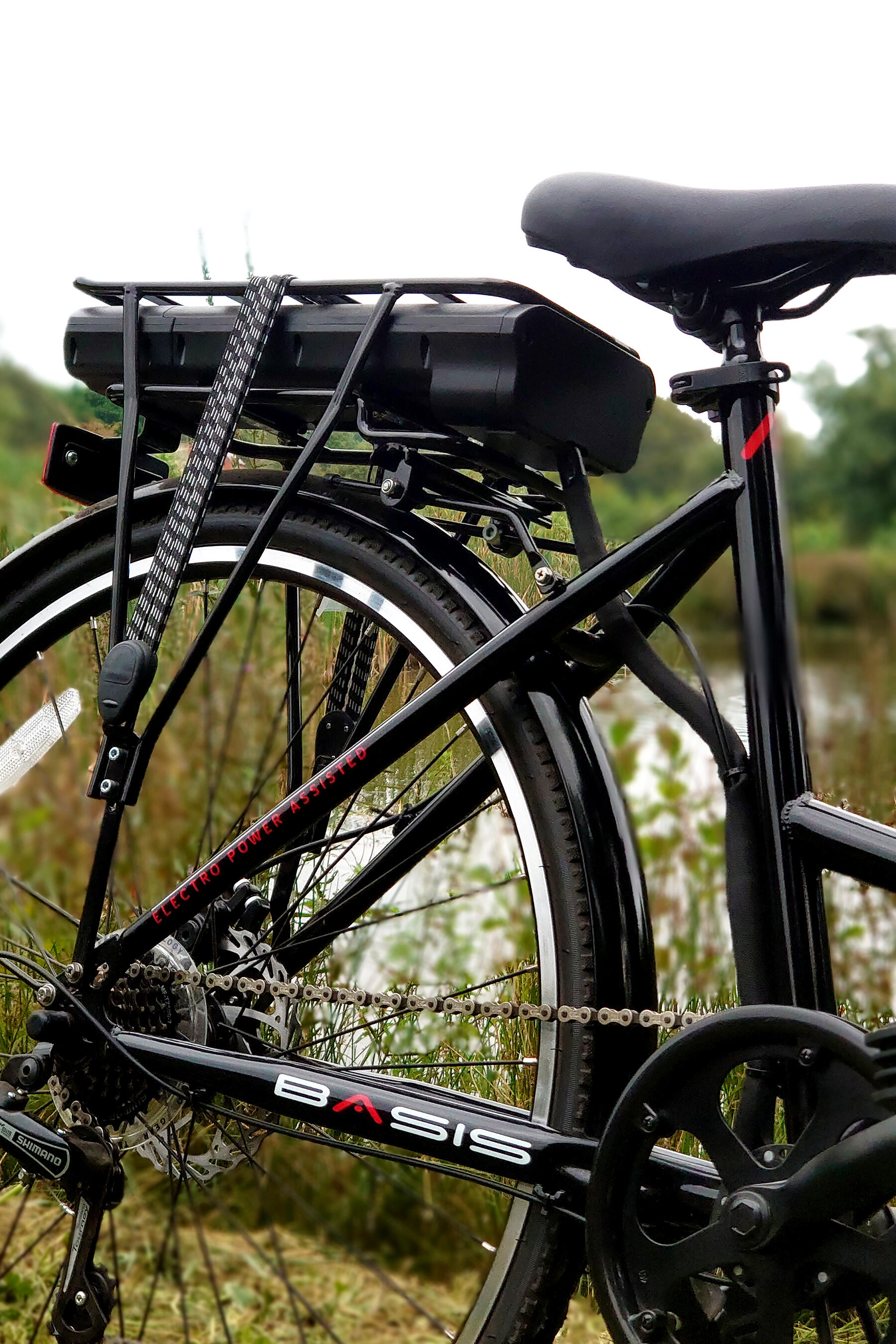 Basis Hybrid Full Size Folding Electric Bike 700c Wheel Black/Red 9.6Ah 5/5