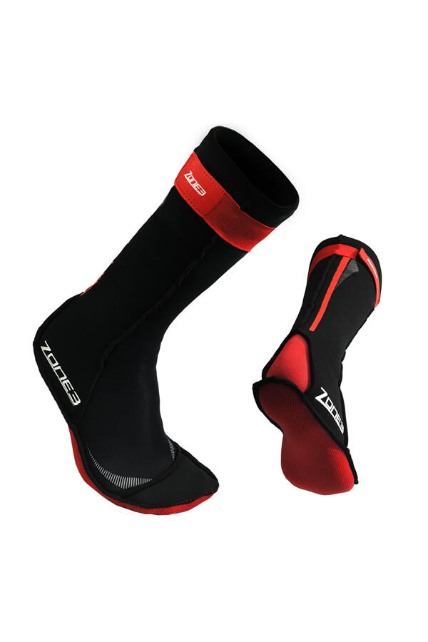 Neoprene Socks Adult BLACK/RED 3/5