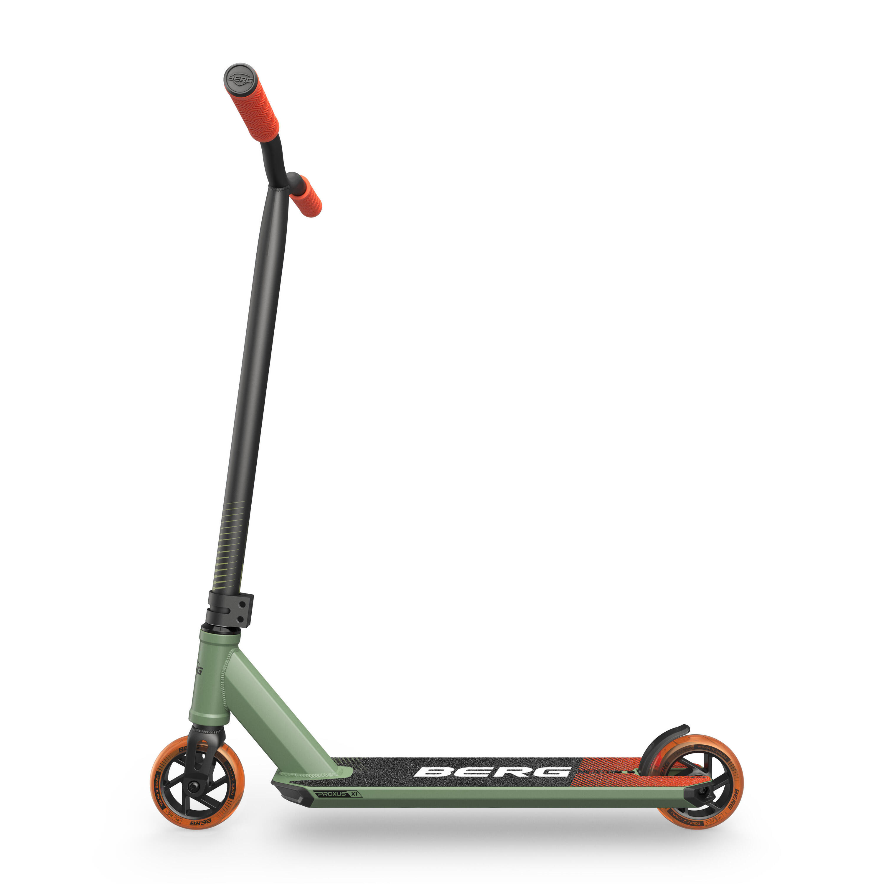 Trottinette Freestyle pour Enfants, 6+ Ans, Proxus X1 Vert/Orange 2/5