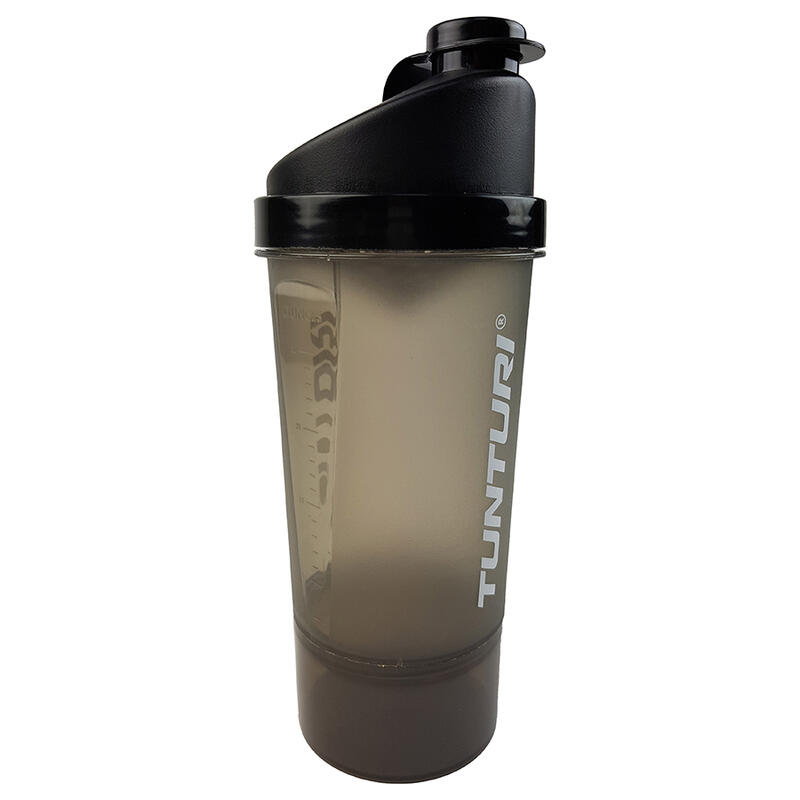 Tunturi Protein Shaker mit Pulverkammer Schwarz
