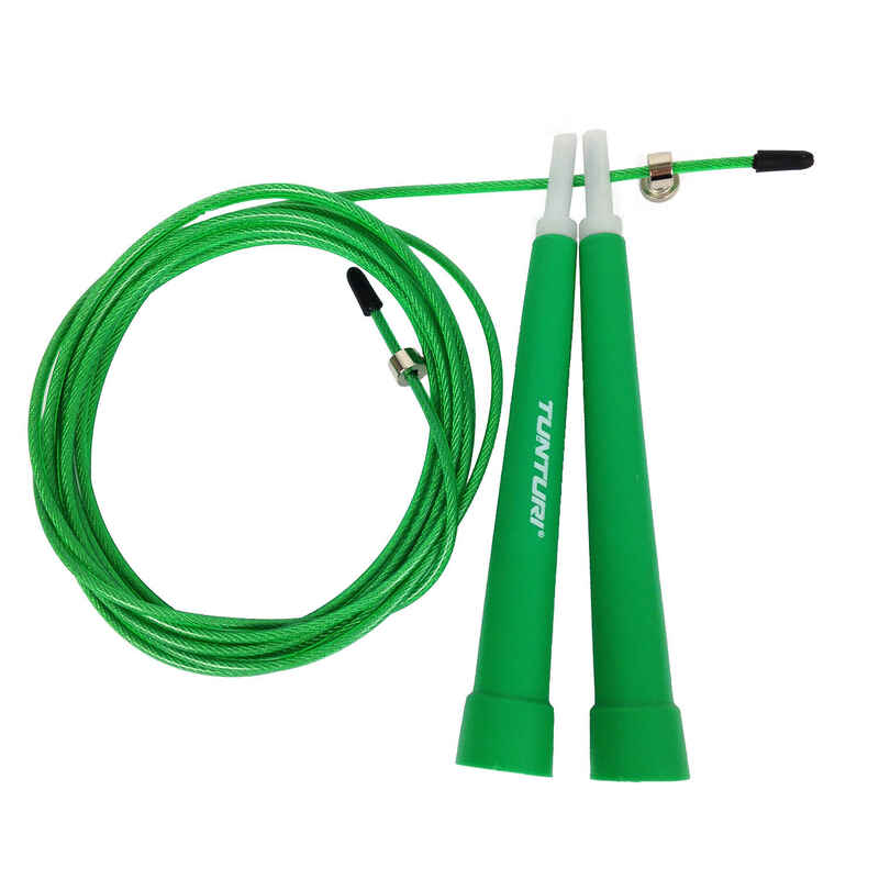 Tunturi Springseil in der Länge anpassbar, Sportseil 300 cm, Grün,
