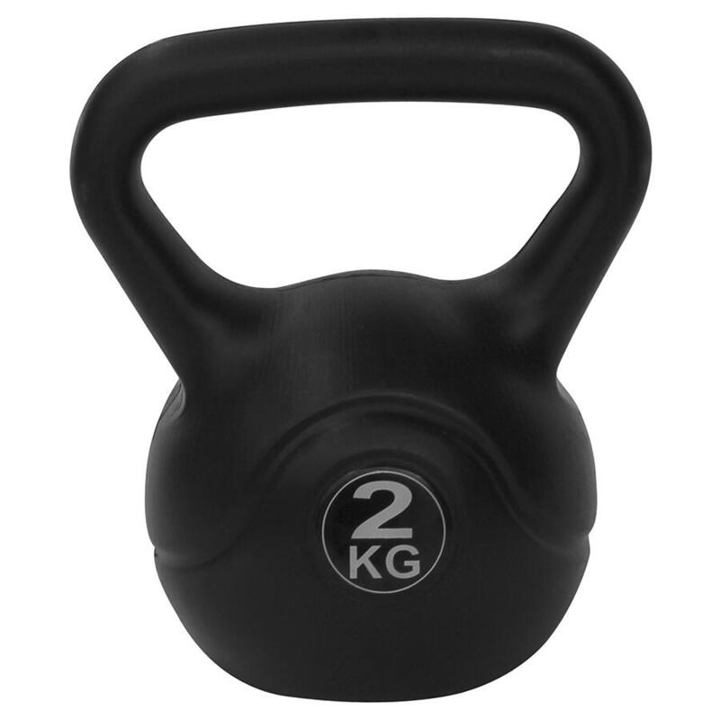 Tunturi Kugelhantel, Kettlebell, PVC mit Sand gefüllt, 2 kg