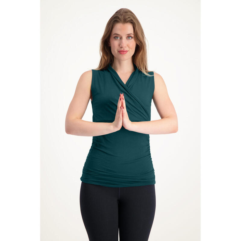 Top de yoga Good Karma - Haut de yoga élégant et bien ajusté - Pine