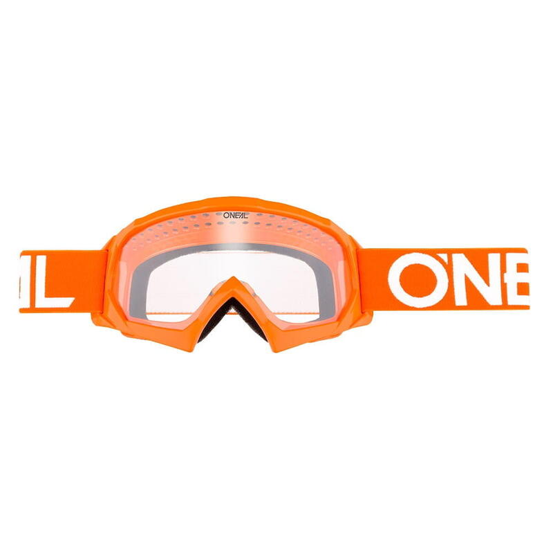 Lunettes de protection B10 Solid Clear - Enfants - Orange/Blanc