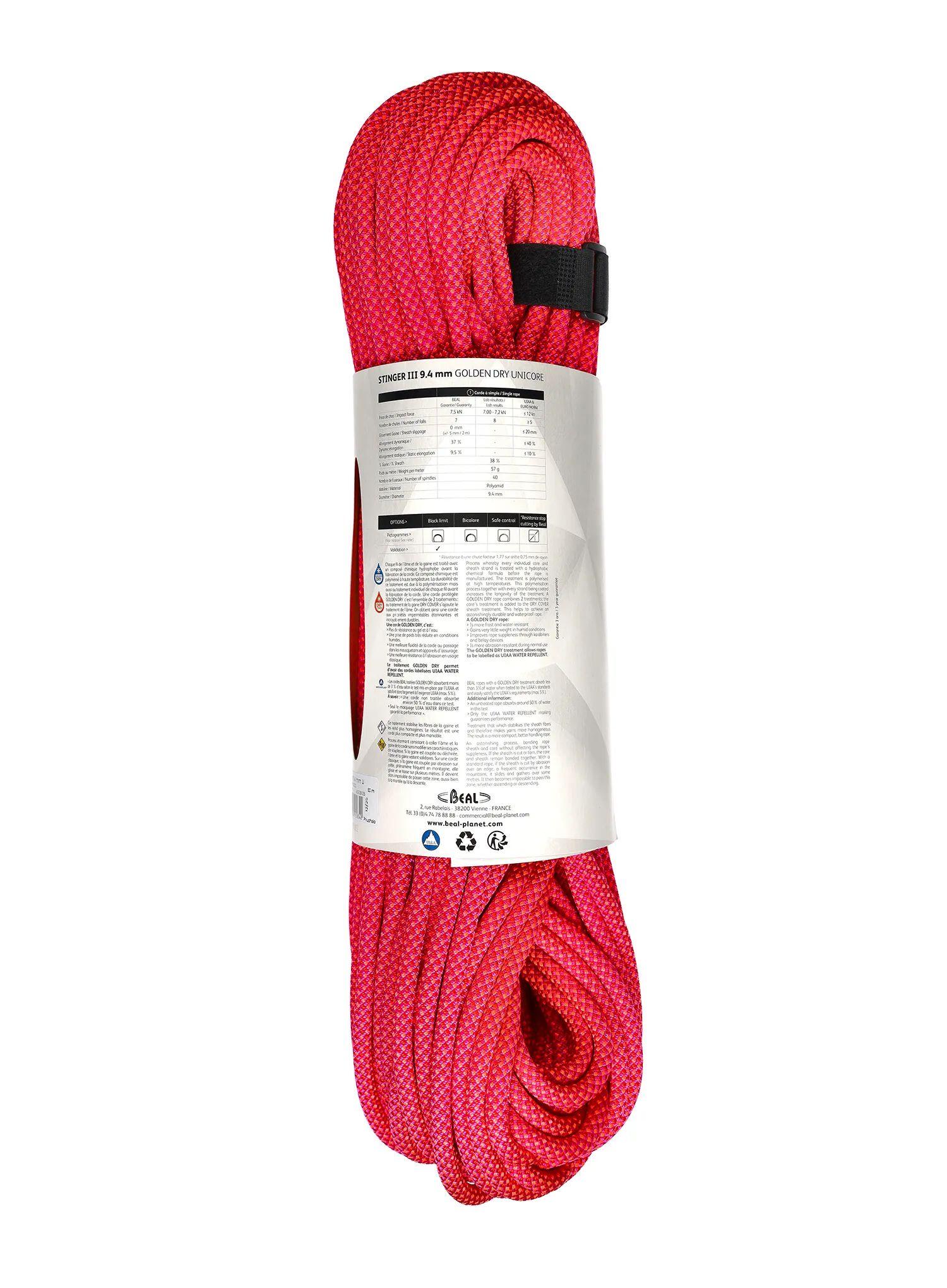 Beal Stinger III 9,4 mm UNICORE GOLDEN DRY 60 m pink/violett 3/5