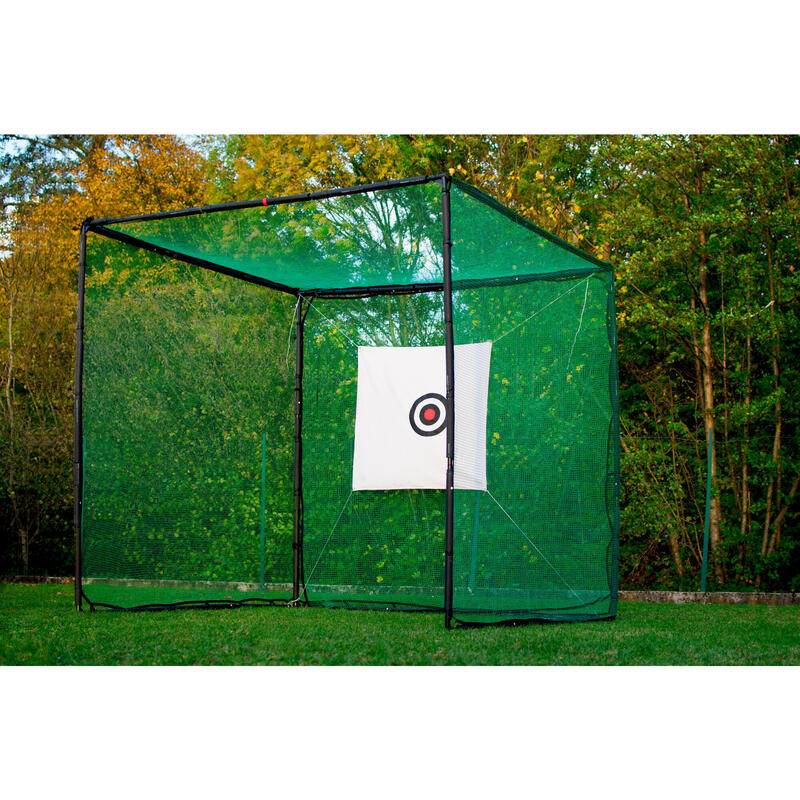 Golfkäfig 3 x 3 x 3 m - Inklusive Zielscheibe/Schaumstoff/Schutzweste.