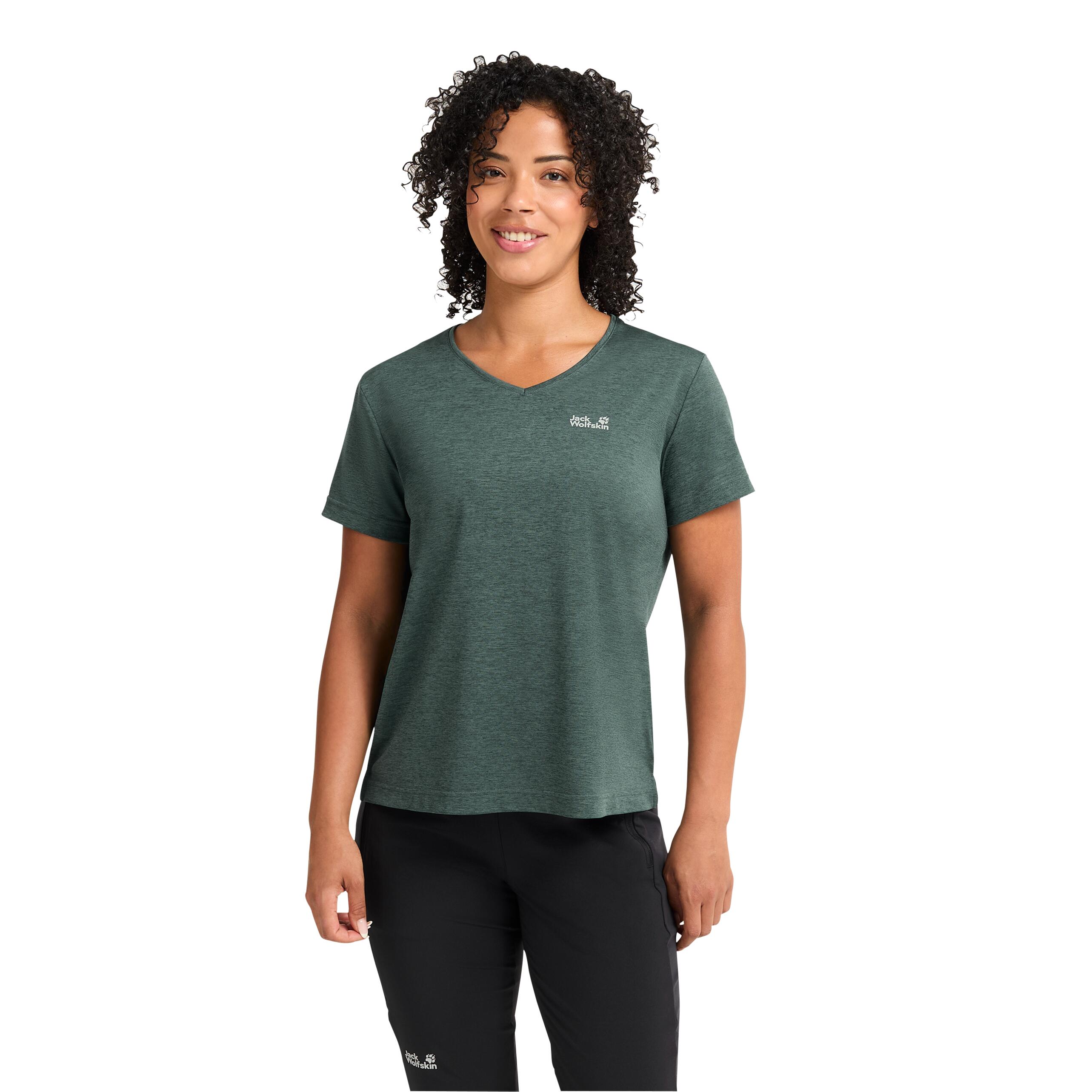 Wildtrail T-Shirt Dames Dames Korte mouw Sago Palm 3/6