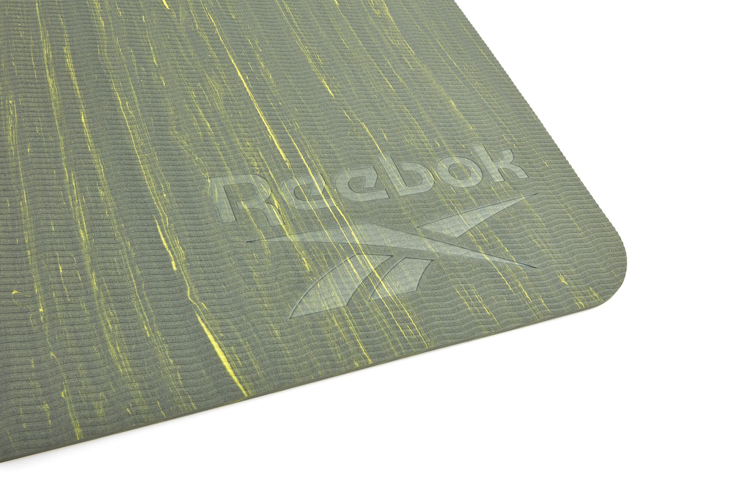 Tapis de yoga Reebok Camo, 5 mm, jaune/vert 3/5
