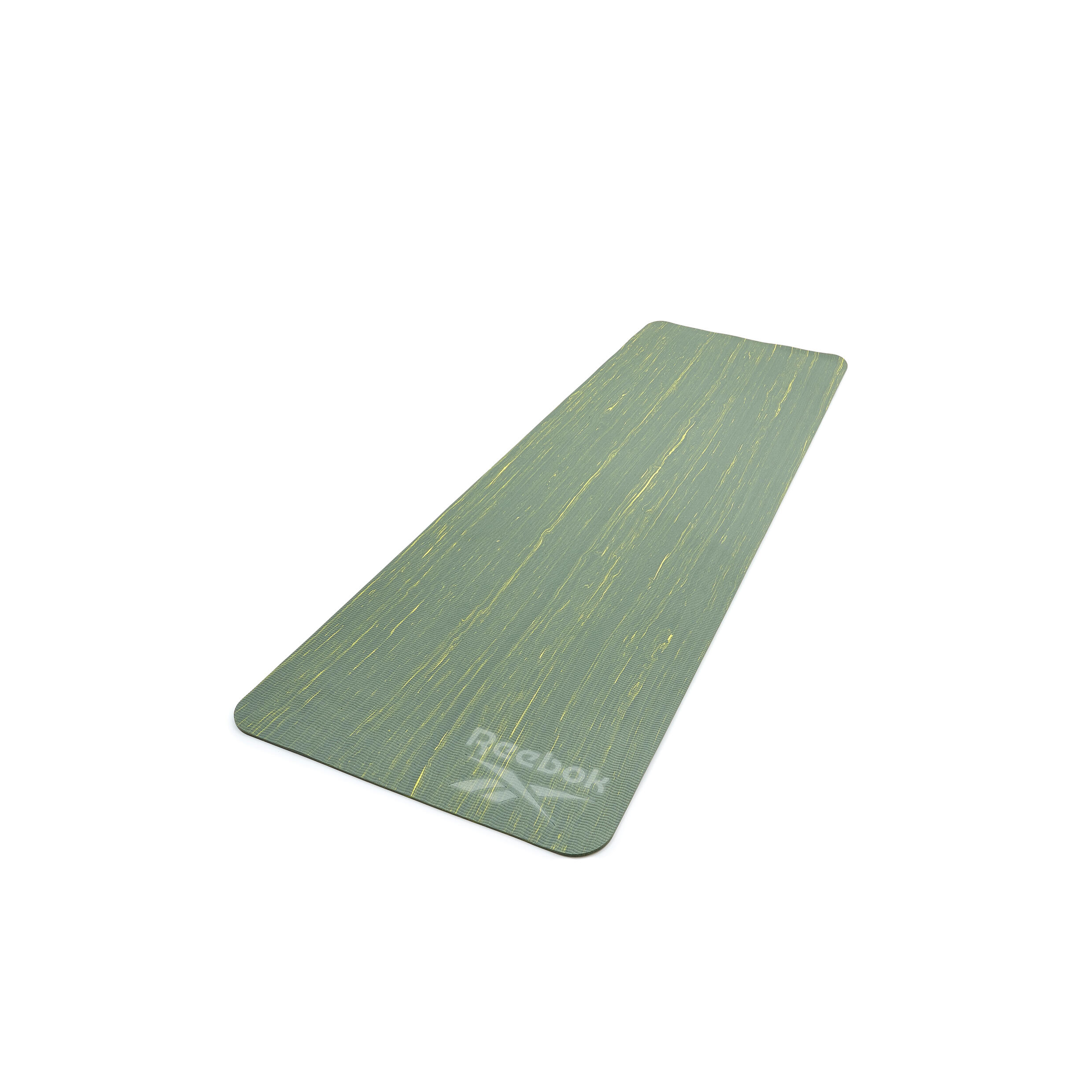 Tapis de yoga Reebok Camo, 5 mm, jaune/vert 2/5
