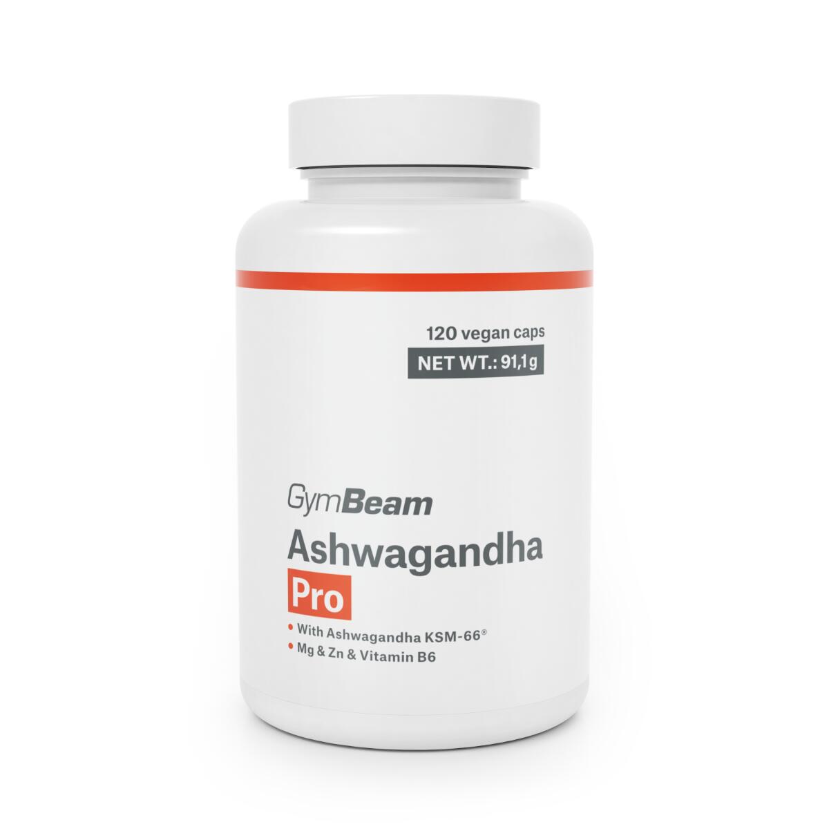 GYMBEAM Rostlinný extrakt Ashwagandha Pro KSM-66® 120 kapslí