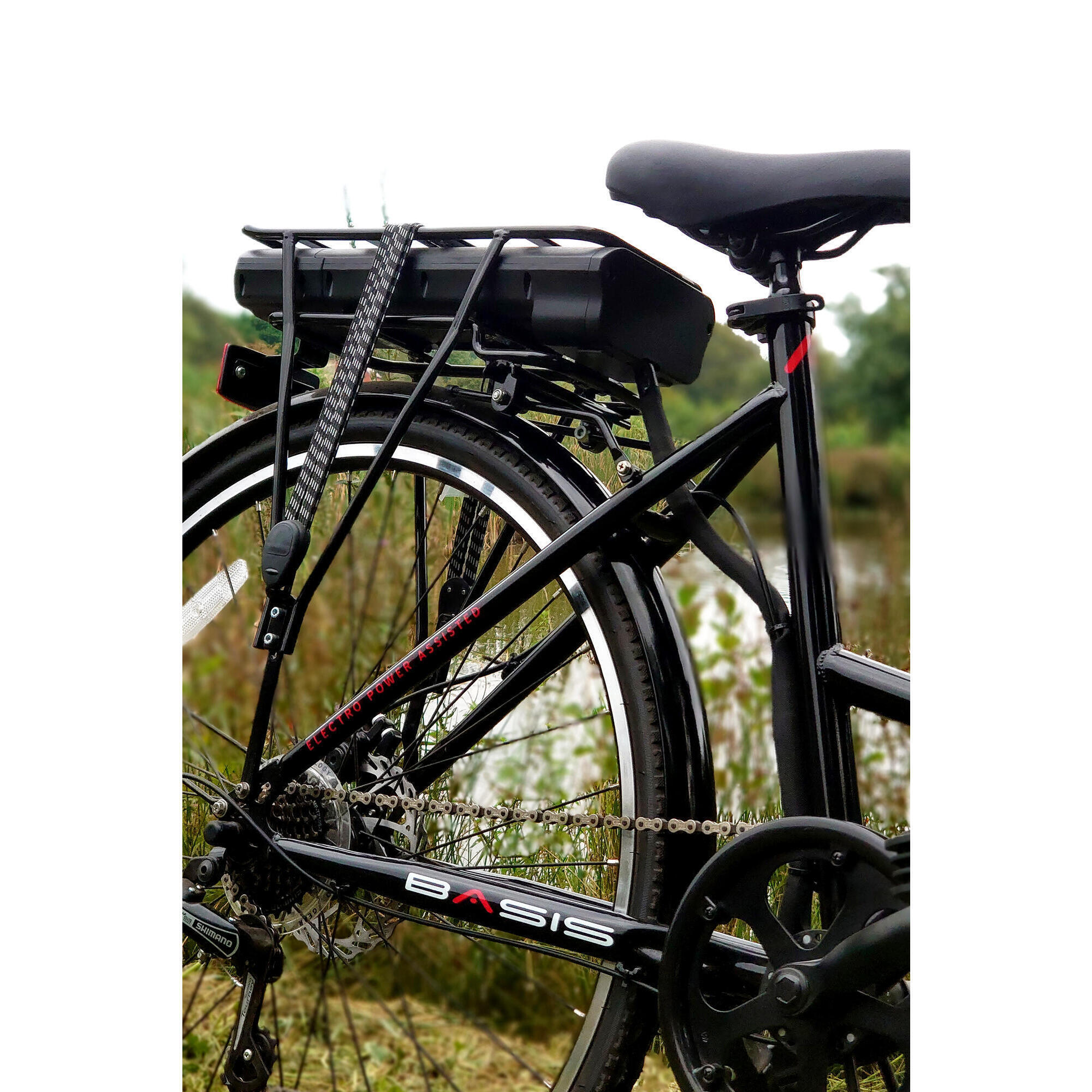 Basis Hybrid Full Size Folding Electric Bike 700c Wheel Black/Red 9.6Ah 5/5