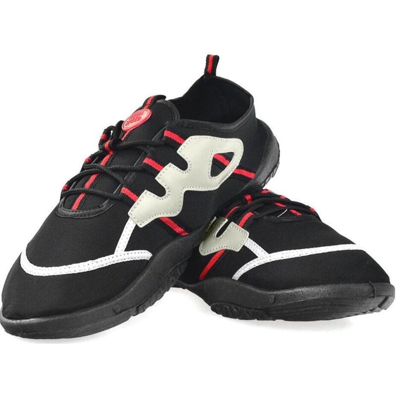 Obuwie buty do wody plażowe Aqua-speed czarno szaro czerwone 19A